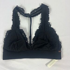 Victoria's Secret PINK Black Lace Halter Bralette